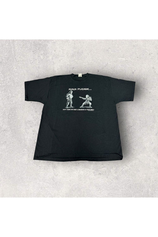 2006 Offworld Designs Ninja Please...Don't Make Me Bust A Shuriken In Your Ass!!! Tee- XXL