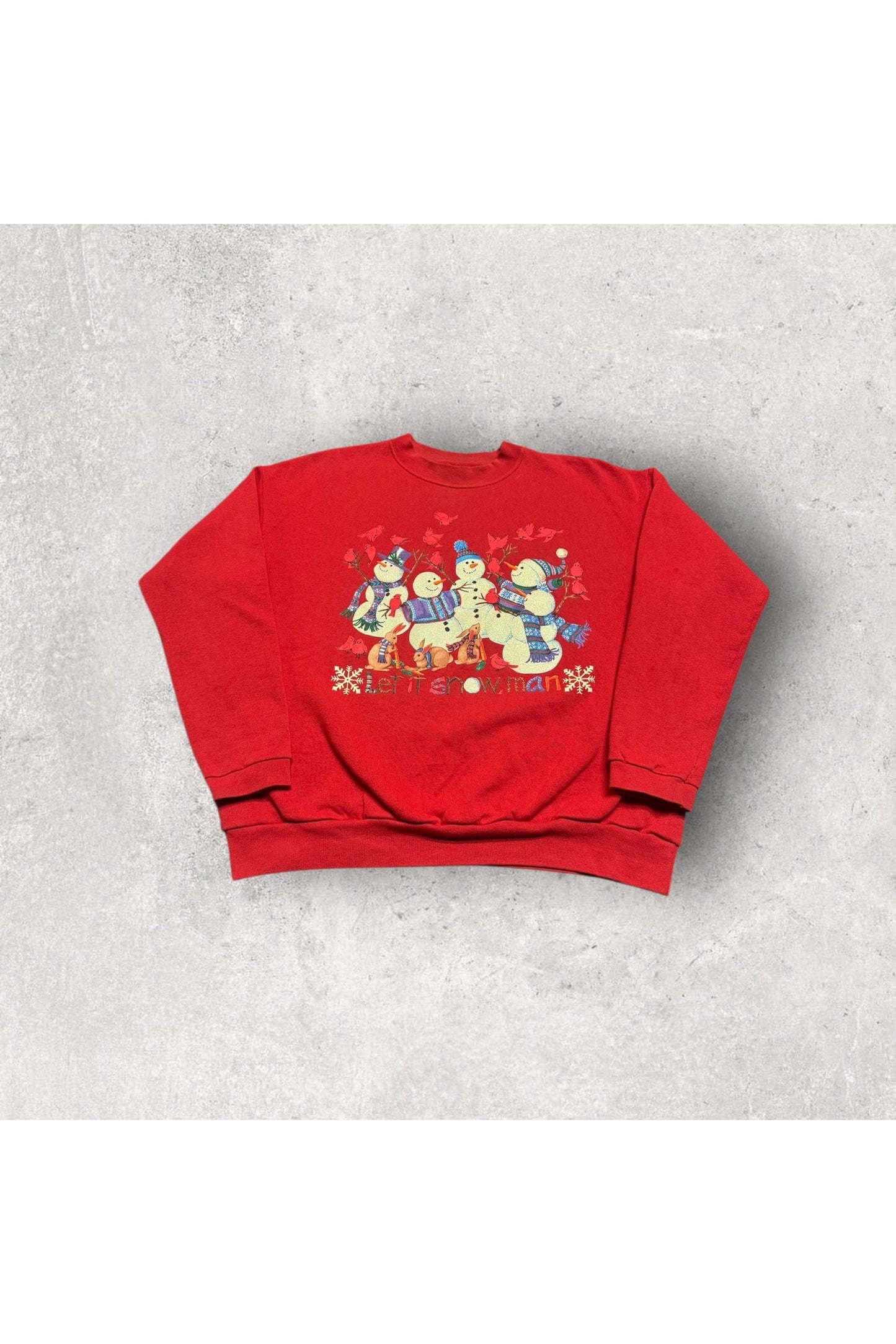 Vintage Atlas Sportswear Made In USA Let It Snow Christmas Crewneck- XL