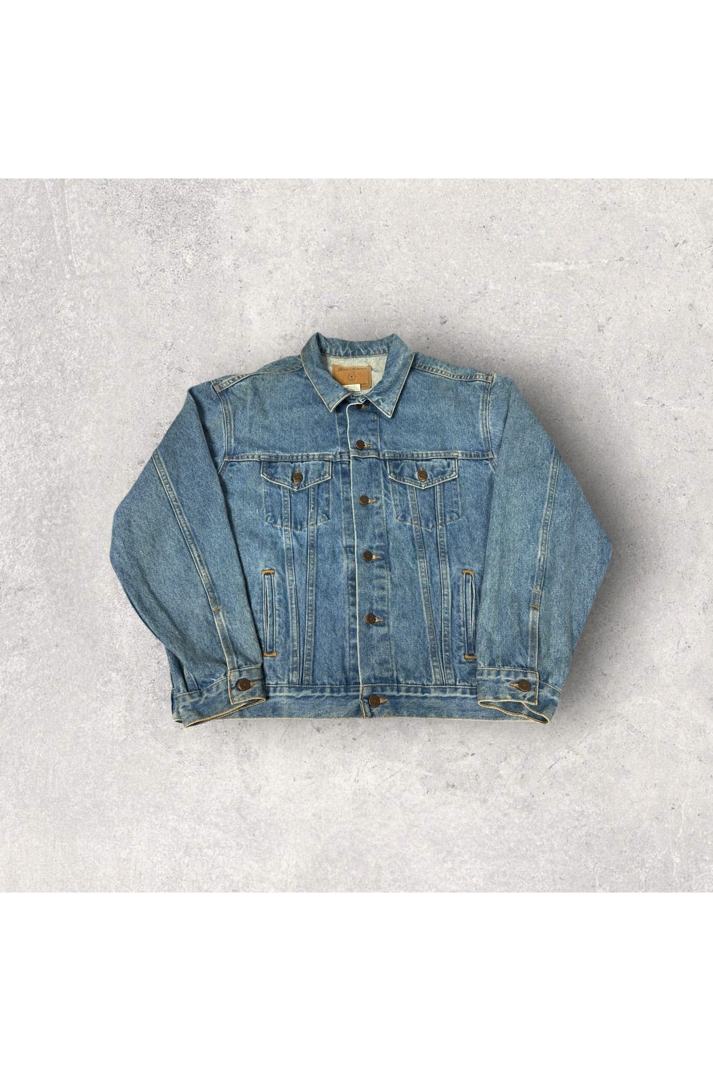 Vintage Three Rivers Looney Tunes That's All Folks! Embroidered Denim Jacket- XL