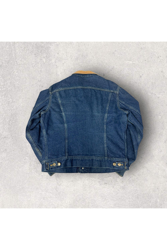 Vintage Made In USA L.L. Bean Flannel Lined Denim Jean Jacket- SZ 40R