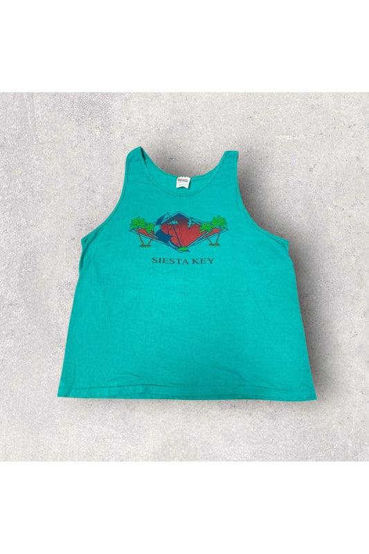 Vintage Made In USA Siesta Key Travel Tank- XL