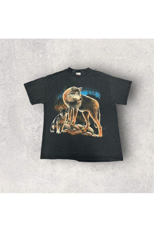 Vintage Tennessee River Wolf Nature Tee- L