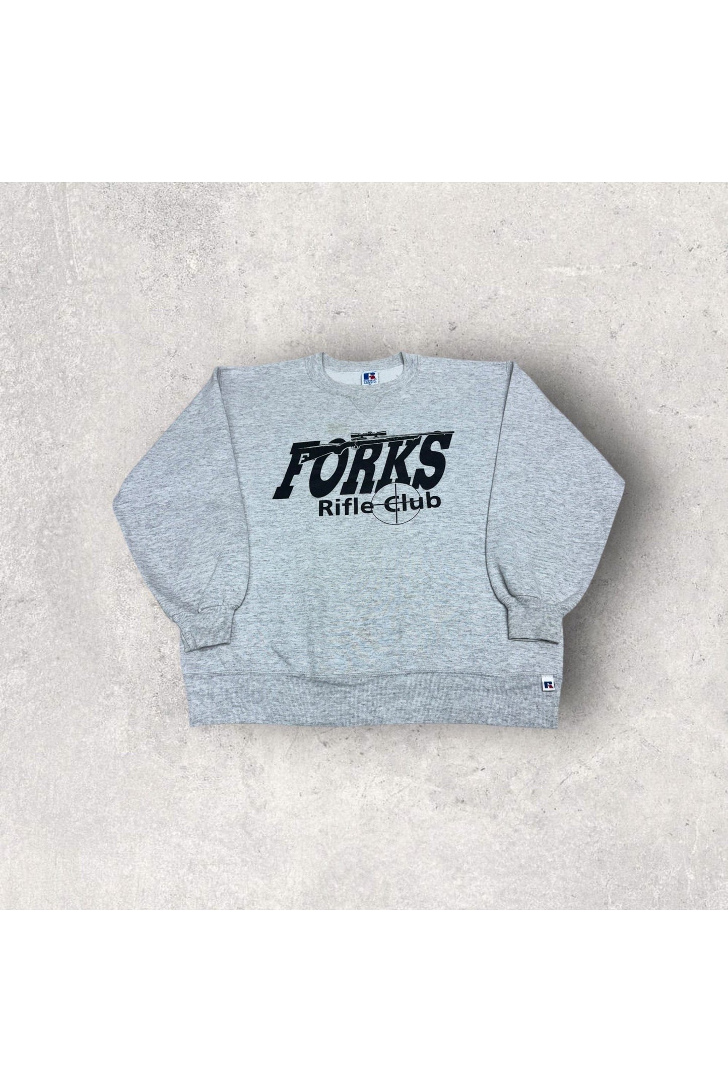 Vintage Russell Athletic Made In USA Forks Rifle Club Crewneck- XL