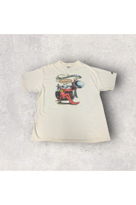 Vintage 1996 Graphitti Too Much Coffee Man Tee- XL