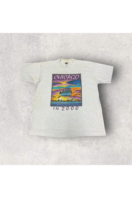 Vintage 1996 Offworld Designs Chicago In 2000 Tee- XL