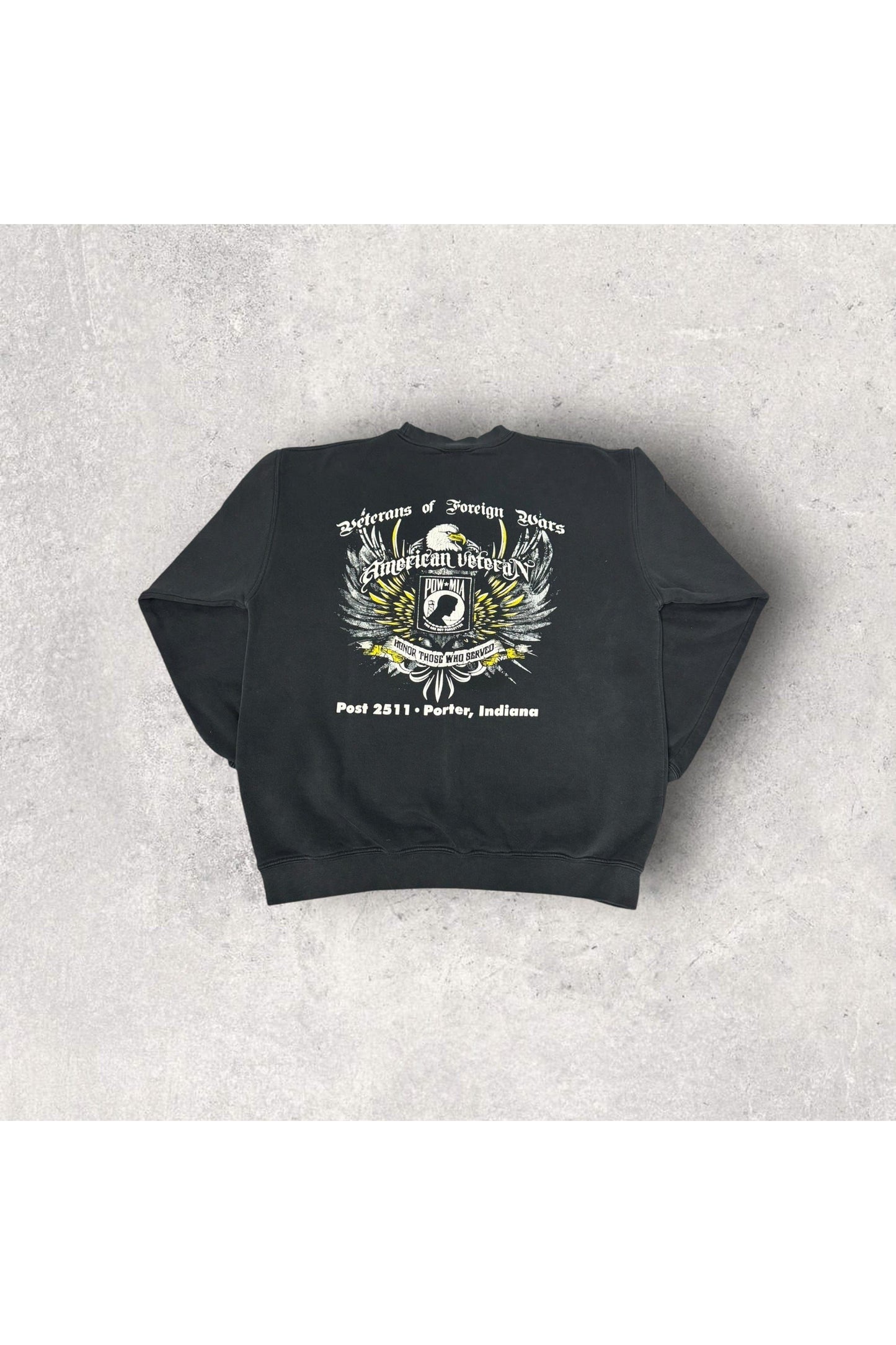 Vintage Bayside Made In USA Veterans of Foreign Wars POW MIA Crewneck- L