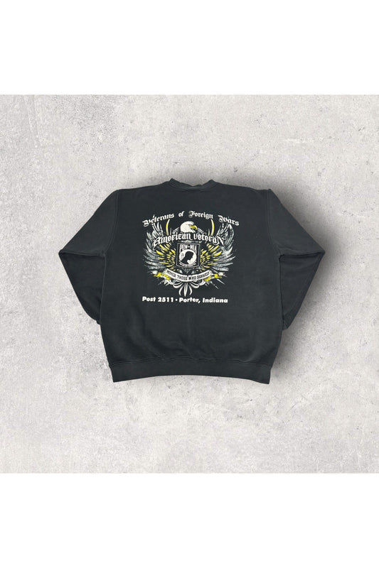 Vintage Bayside Made In USA Veterans of Foreign Wars POW MIA Crewneck- L