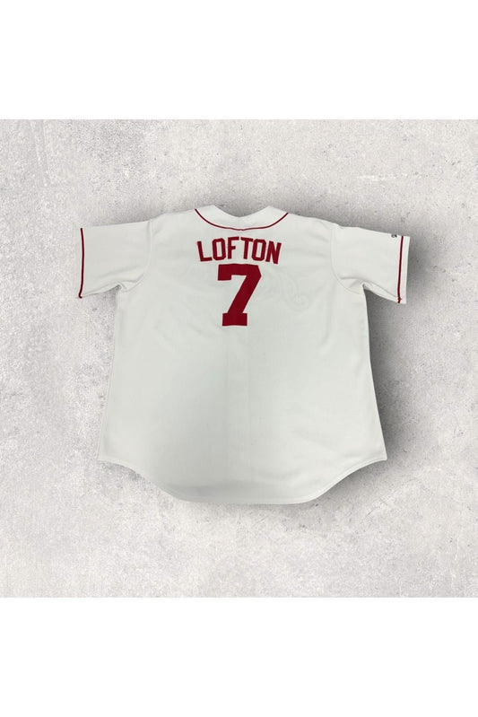 Vintage 90s Majestic Cleveland Indians Kenny Lofton Baseball Jersey- XXL