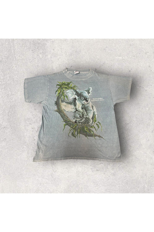 Vintage Harlequin Made In USA Busch Gardens Extinction is Forever Tee- L