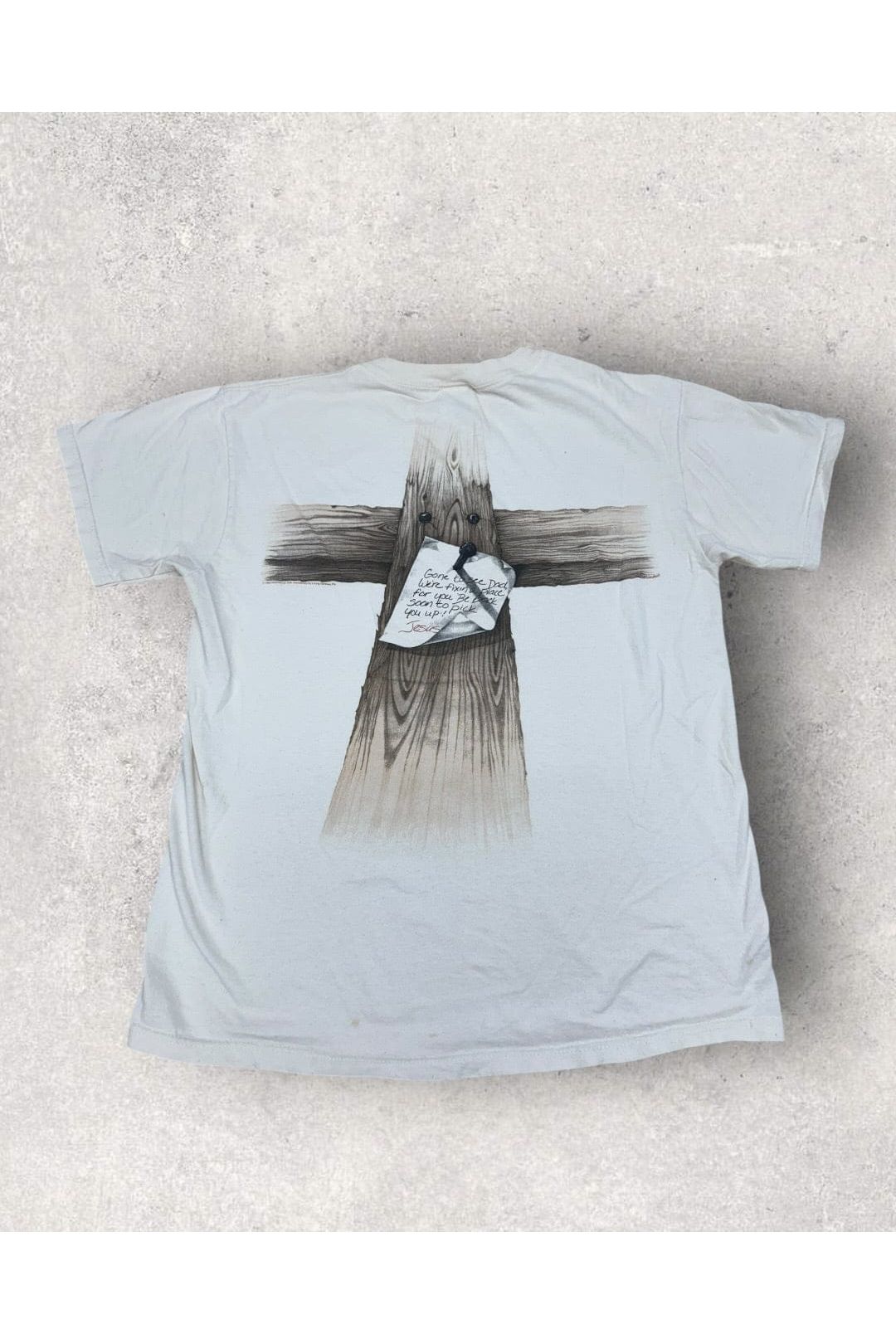 Vintage Delta 1993 Gone To See Dad Jesus Christian Religious Tee- M