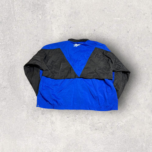 Vintage 90s Reebok Full Zip Windbreaker w/ Tuckaway Hood- XL