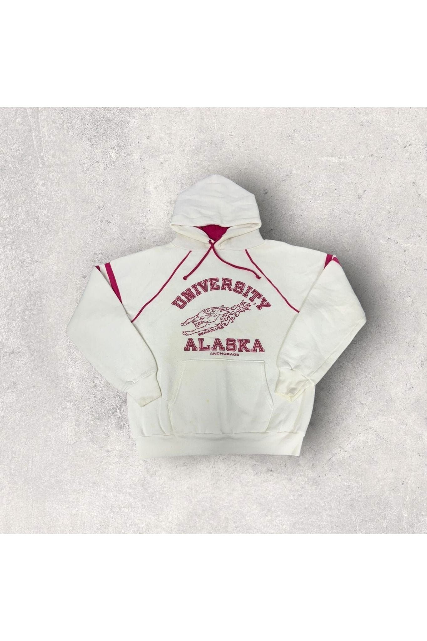 Vintage Velva Sheen Made In USA University of Alaska Hoodie- M