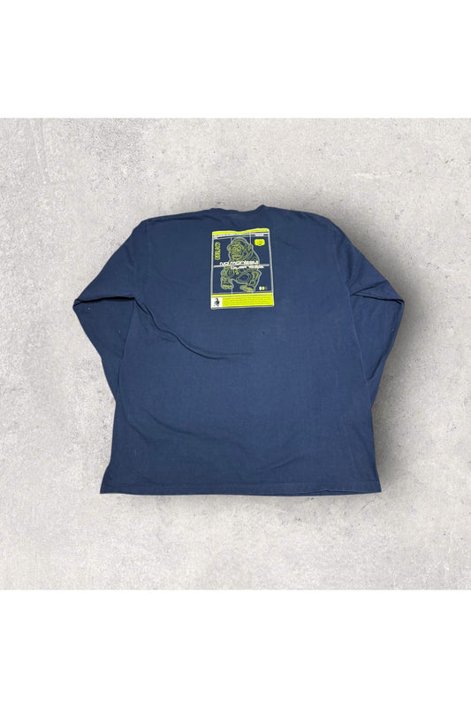 Vintage Y2K Made In USA Nike Silver Tag Nike Lab No Monkey Business Long Sleeve- L