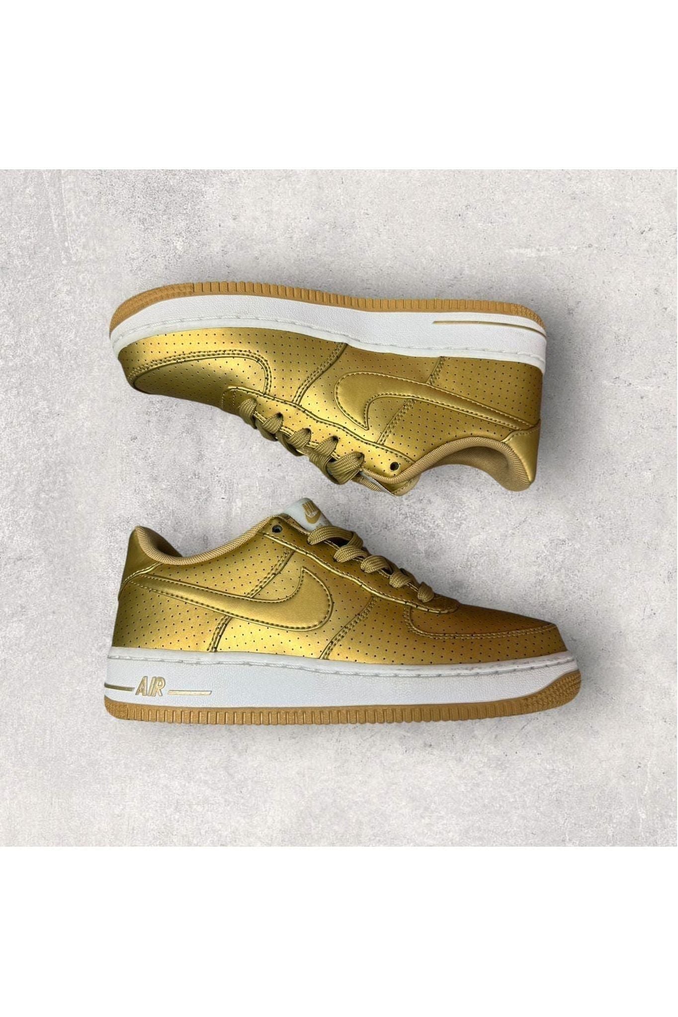 Nike Air Force 1 Low LV8 GS 'Gold'- SZ 5Y