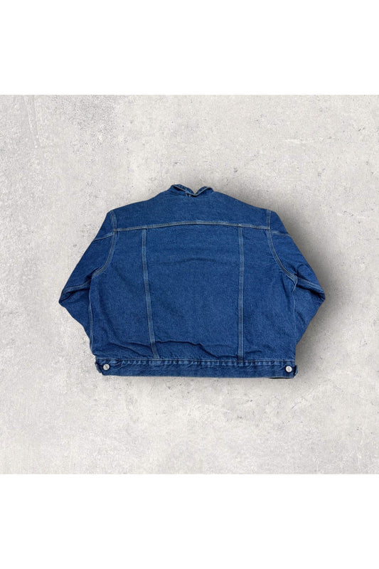 Vintage Made In USA Carhartt J11 DST Blanket Lined Denim Workwear Jacket- XXL