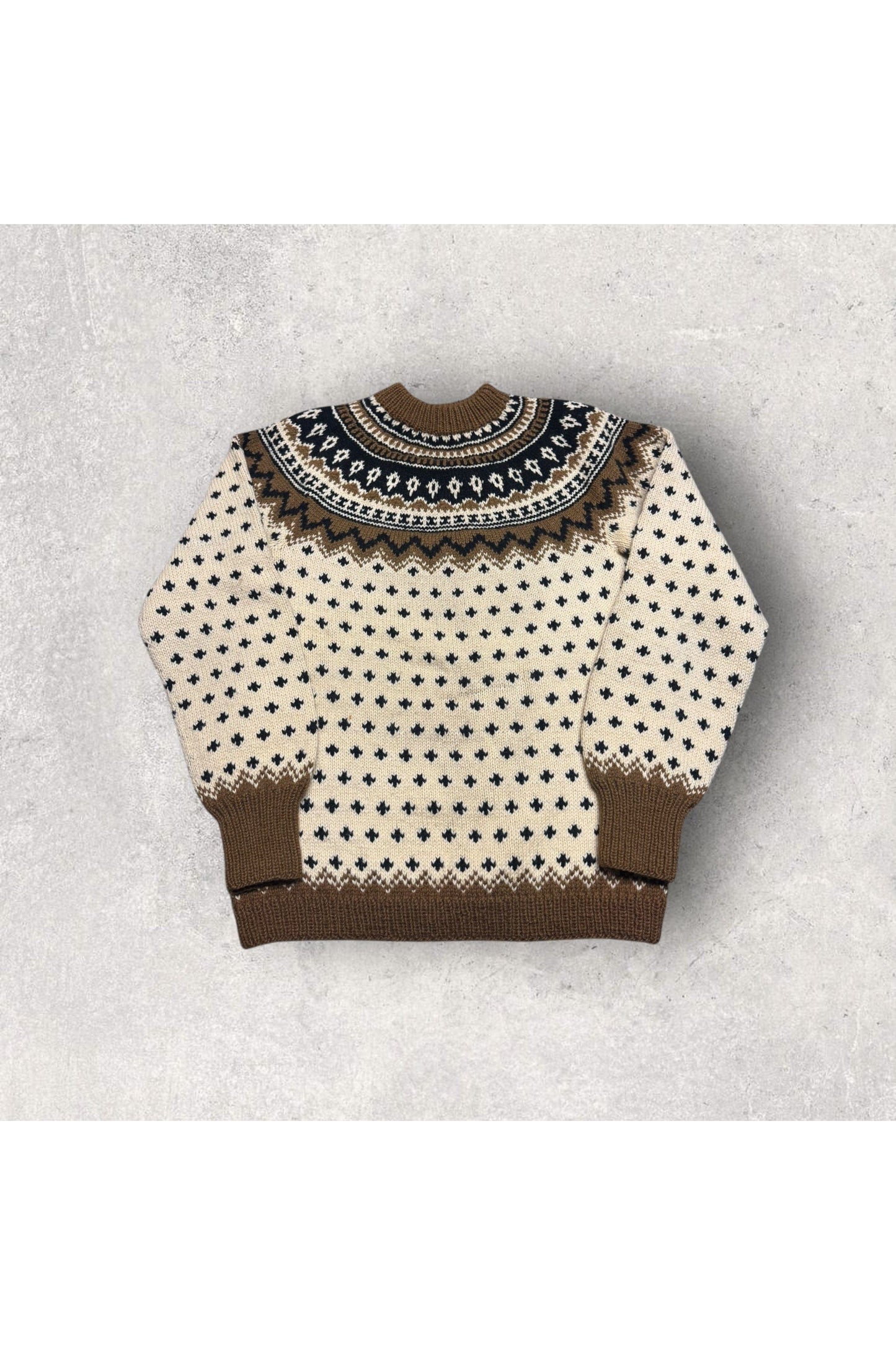 Vintage Horse Knit 100% Wool Handknitted In Norway Women's Knit Sweater- L