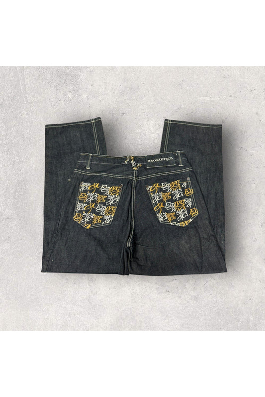 Vintage Y2K Enyce Clothing Co. Embroidered Jeans- SZ 34 x 32
