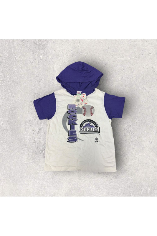 Vintage Deadstock 1994 Colorado Rockies Hooded Tee- YTH L (14-16)