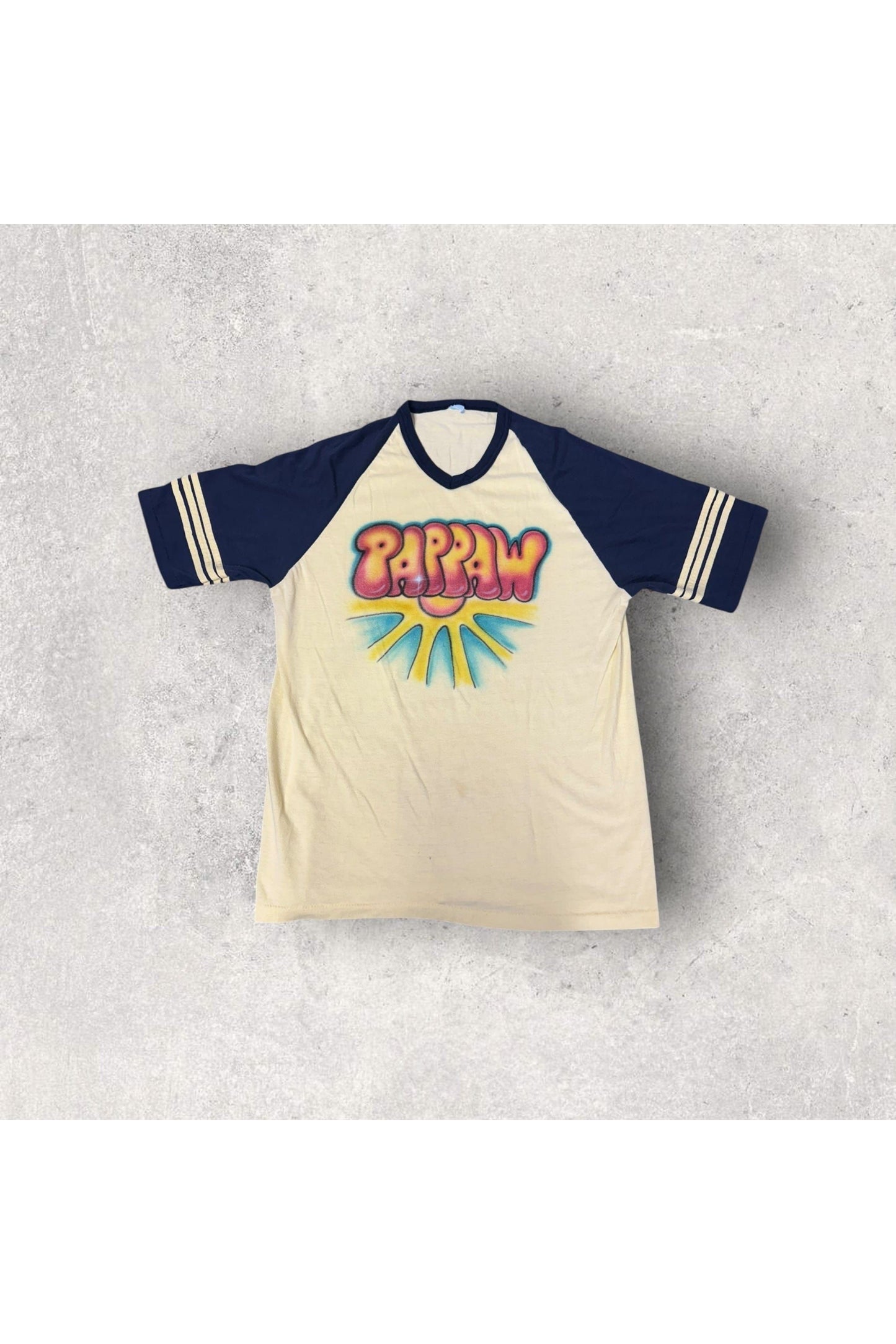 Vintage Pappaw Airbrushed V-Neck Tee- M