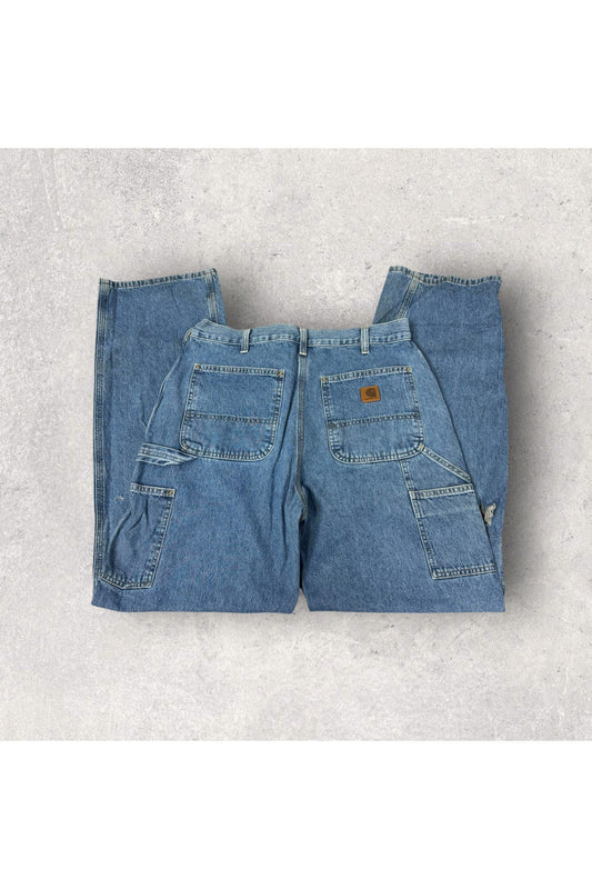Vintage Carhartt B13 STW Original Dungaree Fit Carpenter Workwear Jeans- SZ 34 x 34