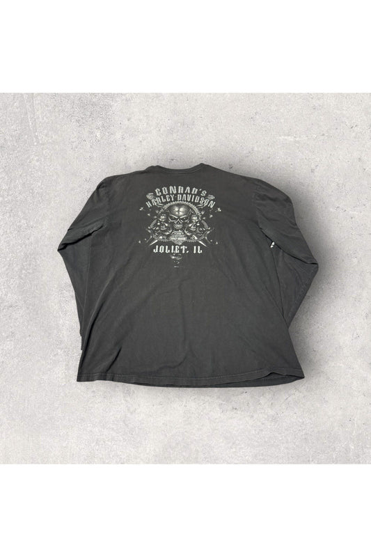 Vintage Y2K Conrad's Harley-Davidson Black Widow Pocket Long Sleeve- XL