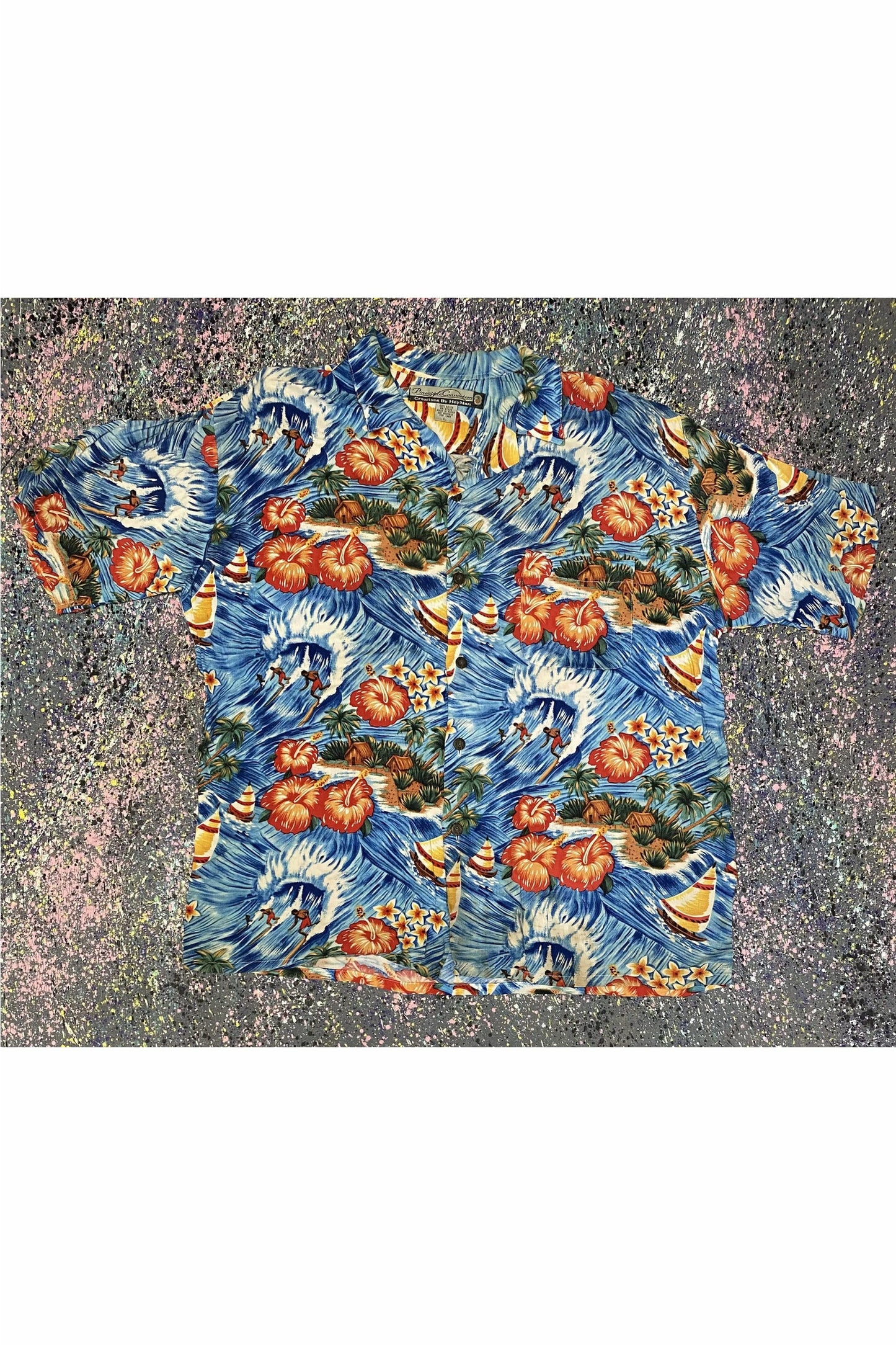 Vintage Pineapple Connections Hawaiian Shirt- L