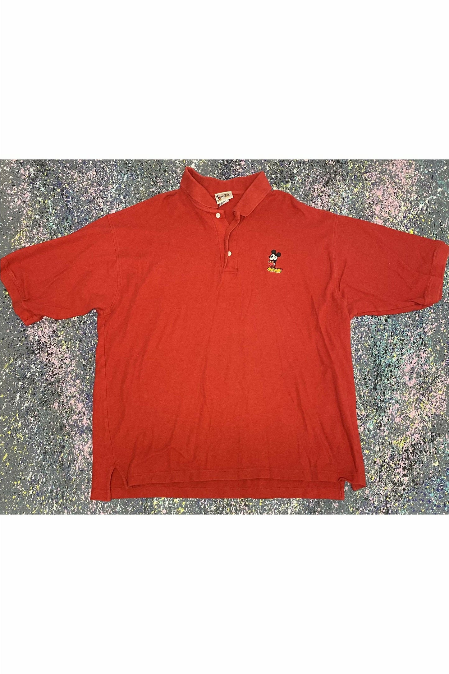 Vintage Walt Disney World Embroidered Mickey Mouse Golf Polo- 3XL