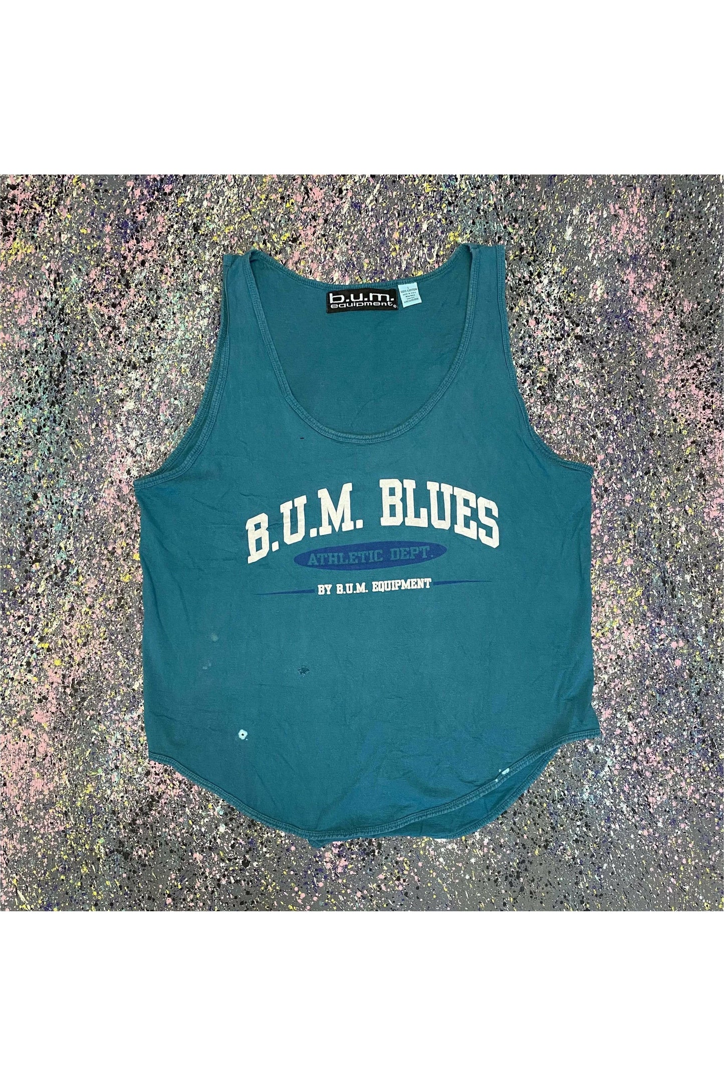 Vintage B.U.M. Equipment “B.U.M. Blues” Tank- L
