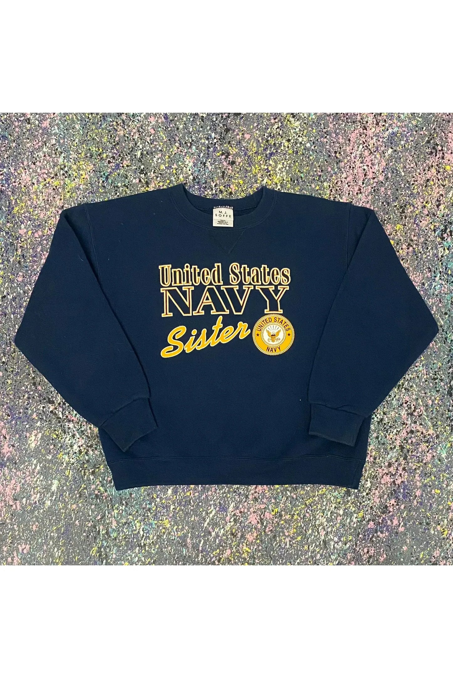 Vintage M.J. Soffe United States Navy Sister Crewneck- YTH M (10-12)