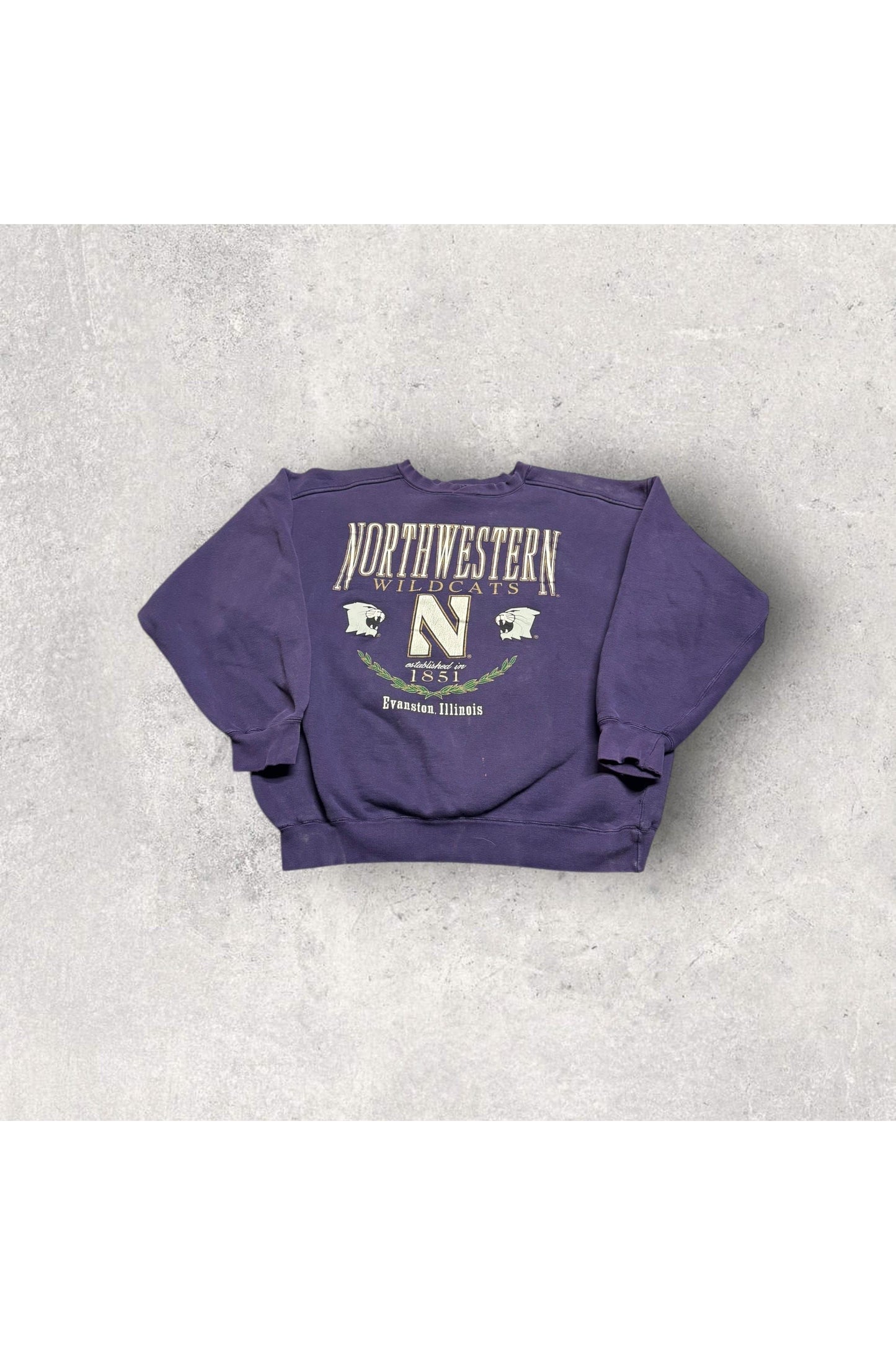 Vintage 90s Galt Crew Northwestern Wildcat Crewneck- L