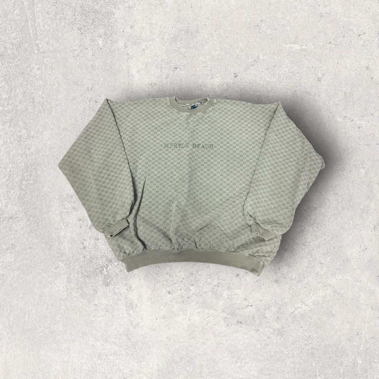Vintage Made In USA Myrtle Beach Embroidered Crewneck- L/XL