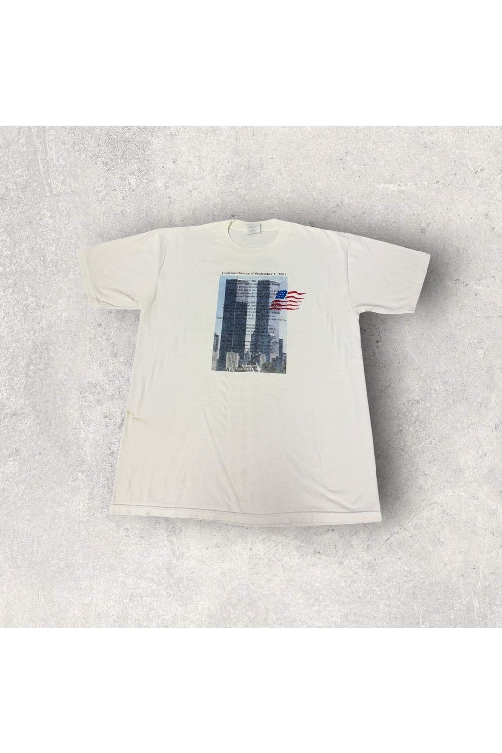 Vintage September 11, 2001 Memorial 9/11 Tee- L