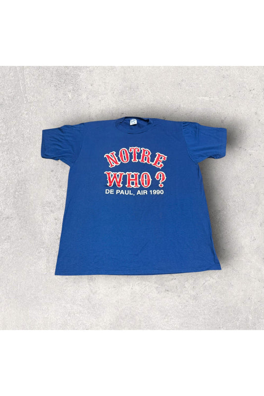 Vintage Velva Sheen Notre Who? De Paul Air 1990 Tee- XL
