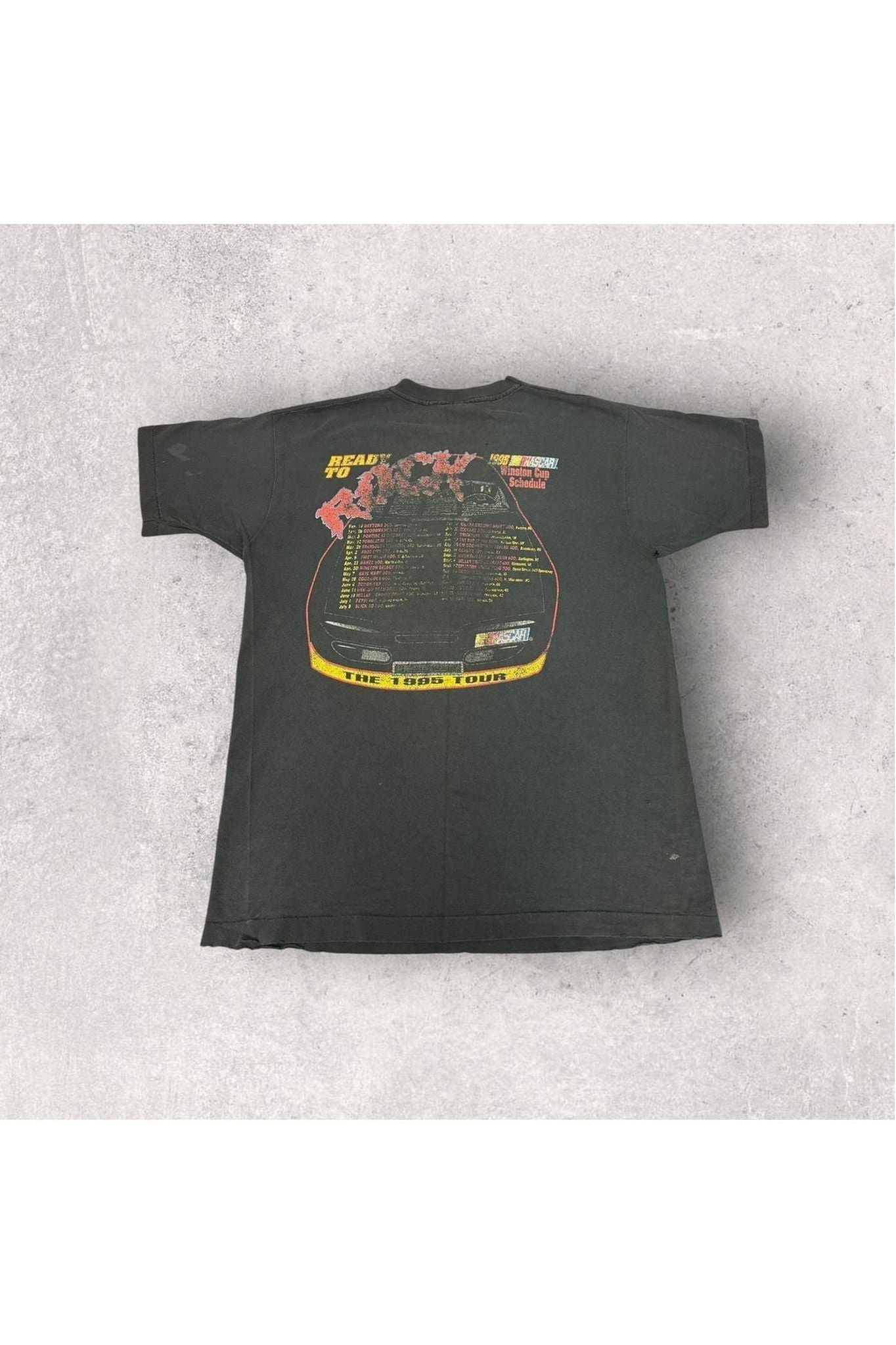 Vintage 1995 Rusty Wallace Ultimate Race Warrior Winston Cub Schedule NASCAR Tee- XL