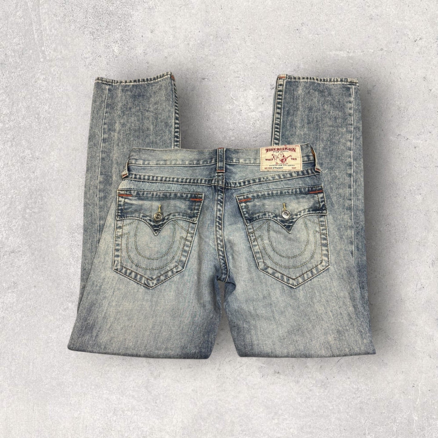 Vintage Y2K True Religion Straight Light Wash Jeans- SZ 31 x 32