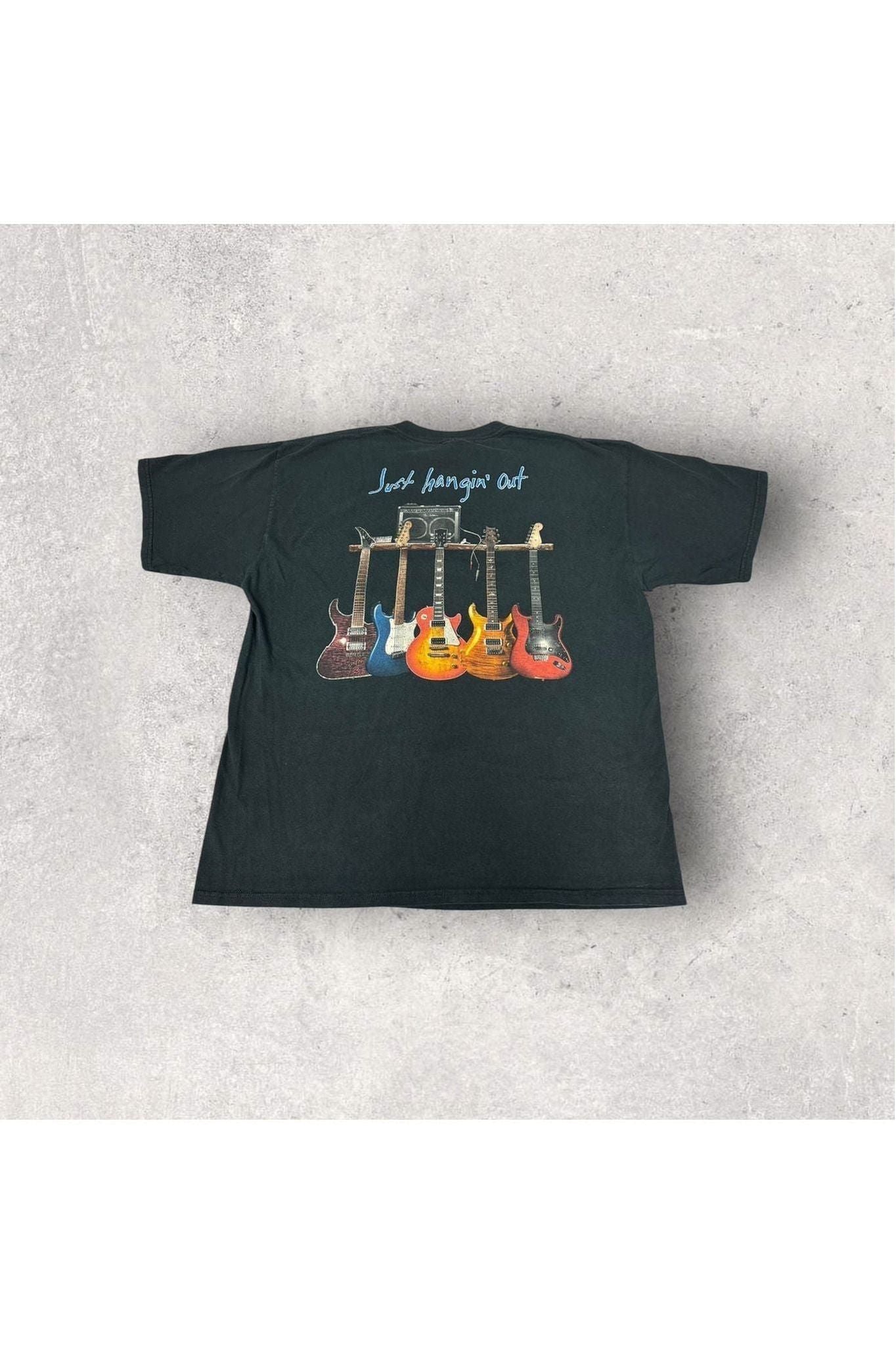 Vintage Y2K Just Hangin' Out Guitar Tee- XL