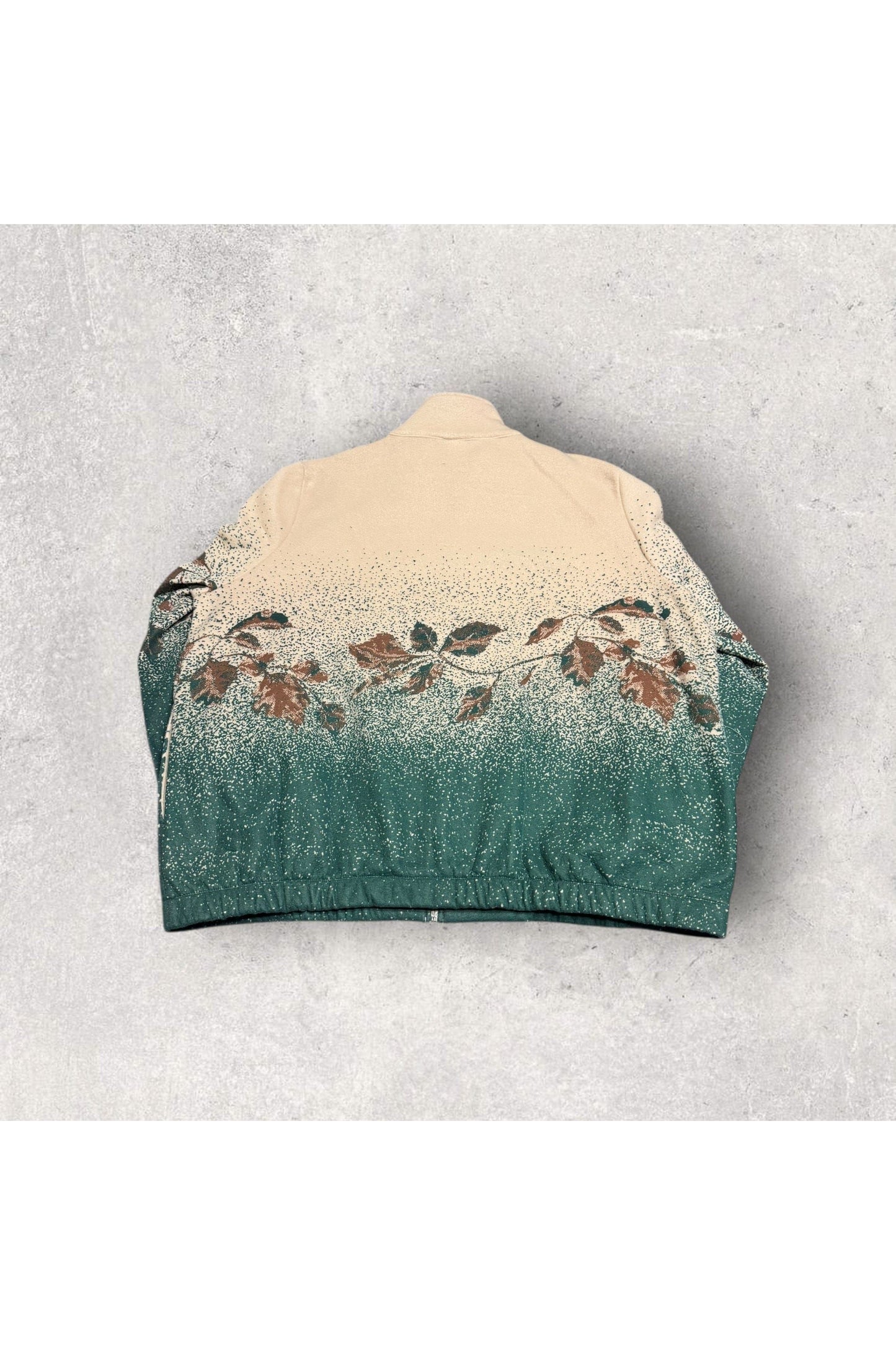 Vintage Tudor Court Women's Full Zip Nature Print Fleece Jacket- XXL