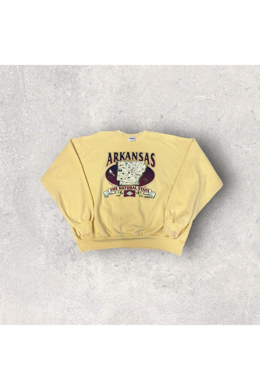 Vintage Hanes Comfortblend Arkansas The Natural State Travel Crewneck- XXL