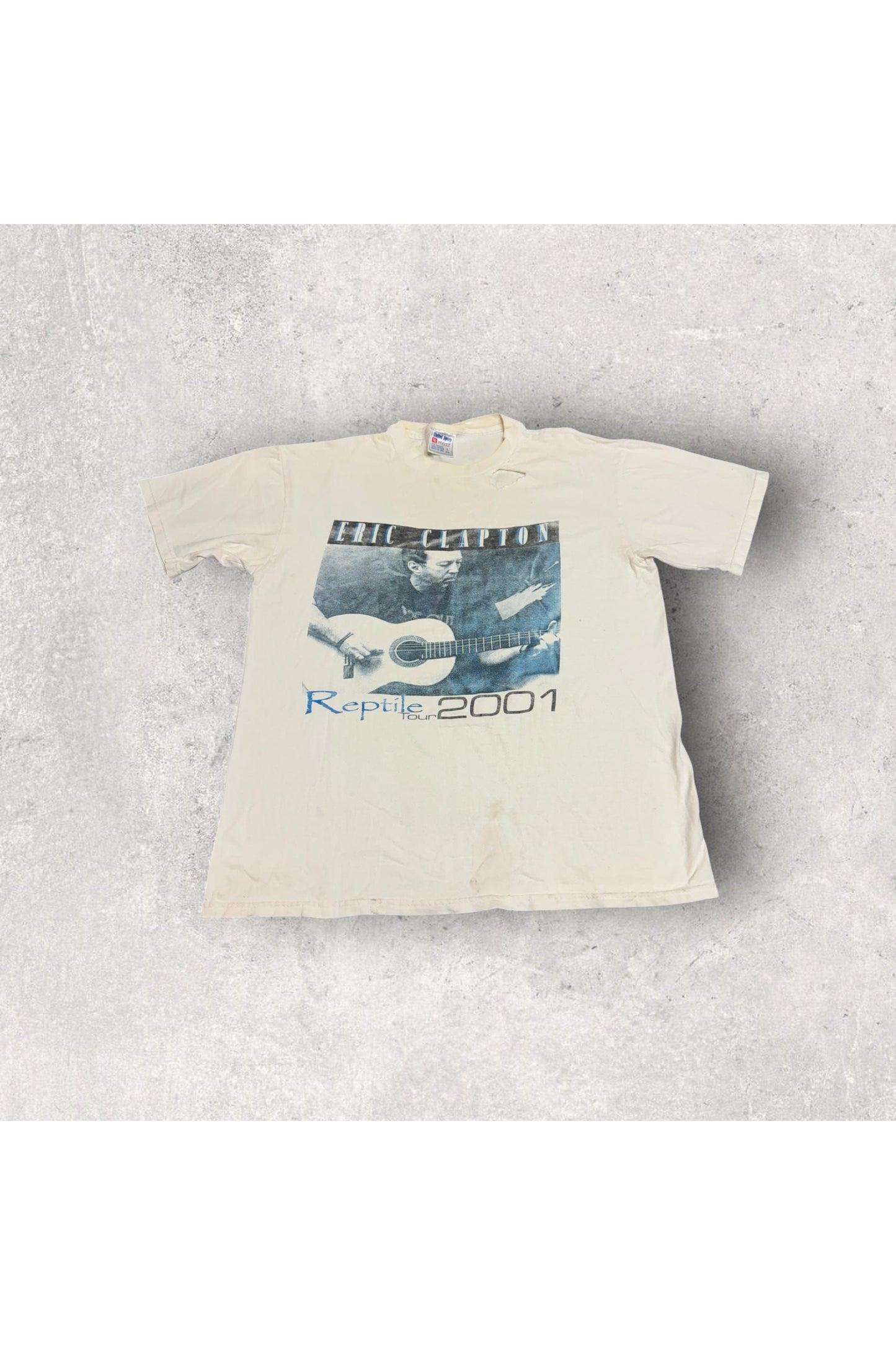 Vintage United Sports Eric Clapton 2001 Reptile Tour Tee- L