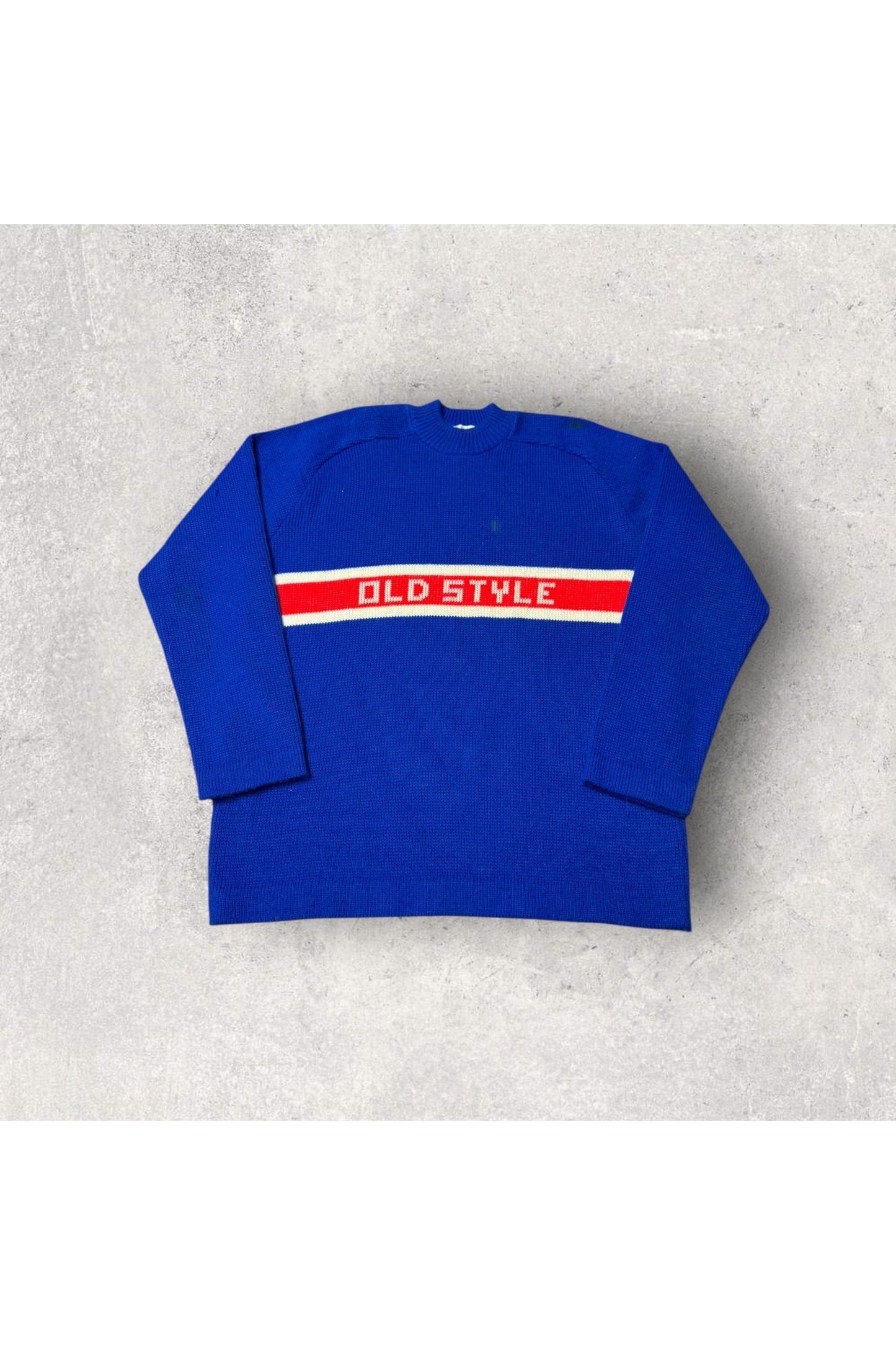 Vintage 70s Old Style Knit Sweater- XL