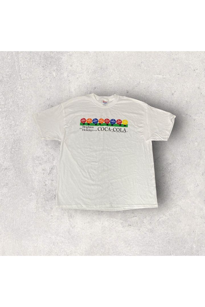 Vintage 1999 Brighten The Holidays With Coca-Cola Tee- XL