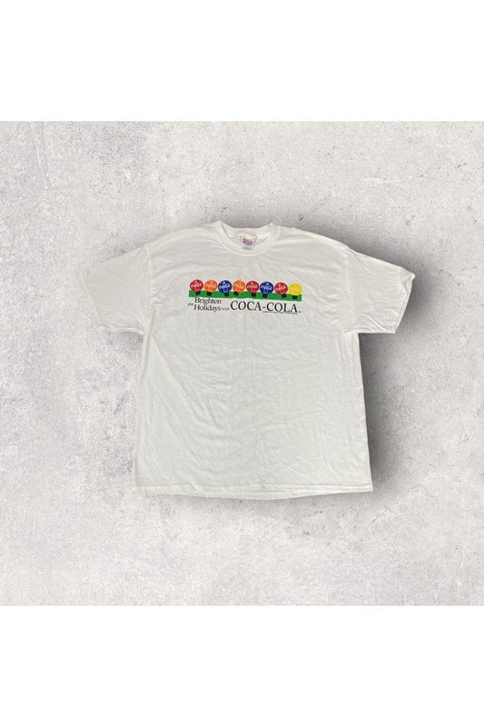 Vintage 1999 Brighten The Holidays With Coca-Cola Tee- XL