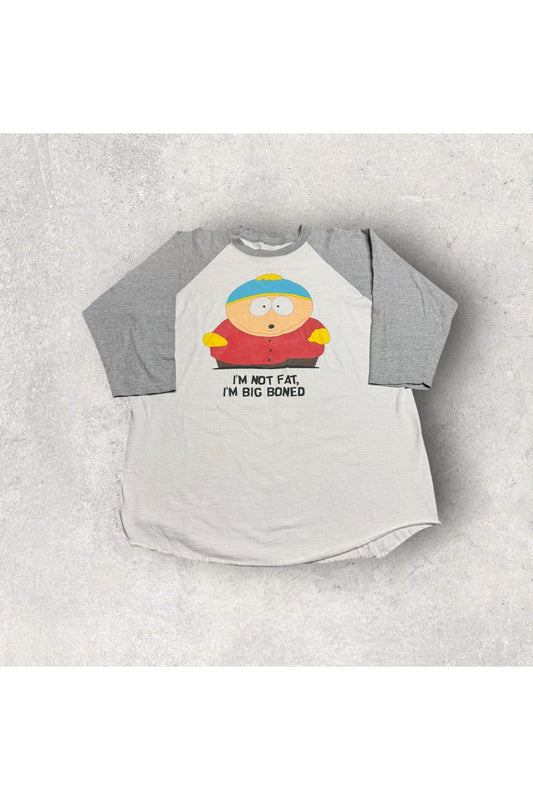 Vintage 1997 South Park Cartman I'm Not Fat, I'm Big Boned 3/4 Sleeve Tee- XL