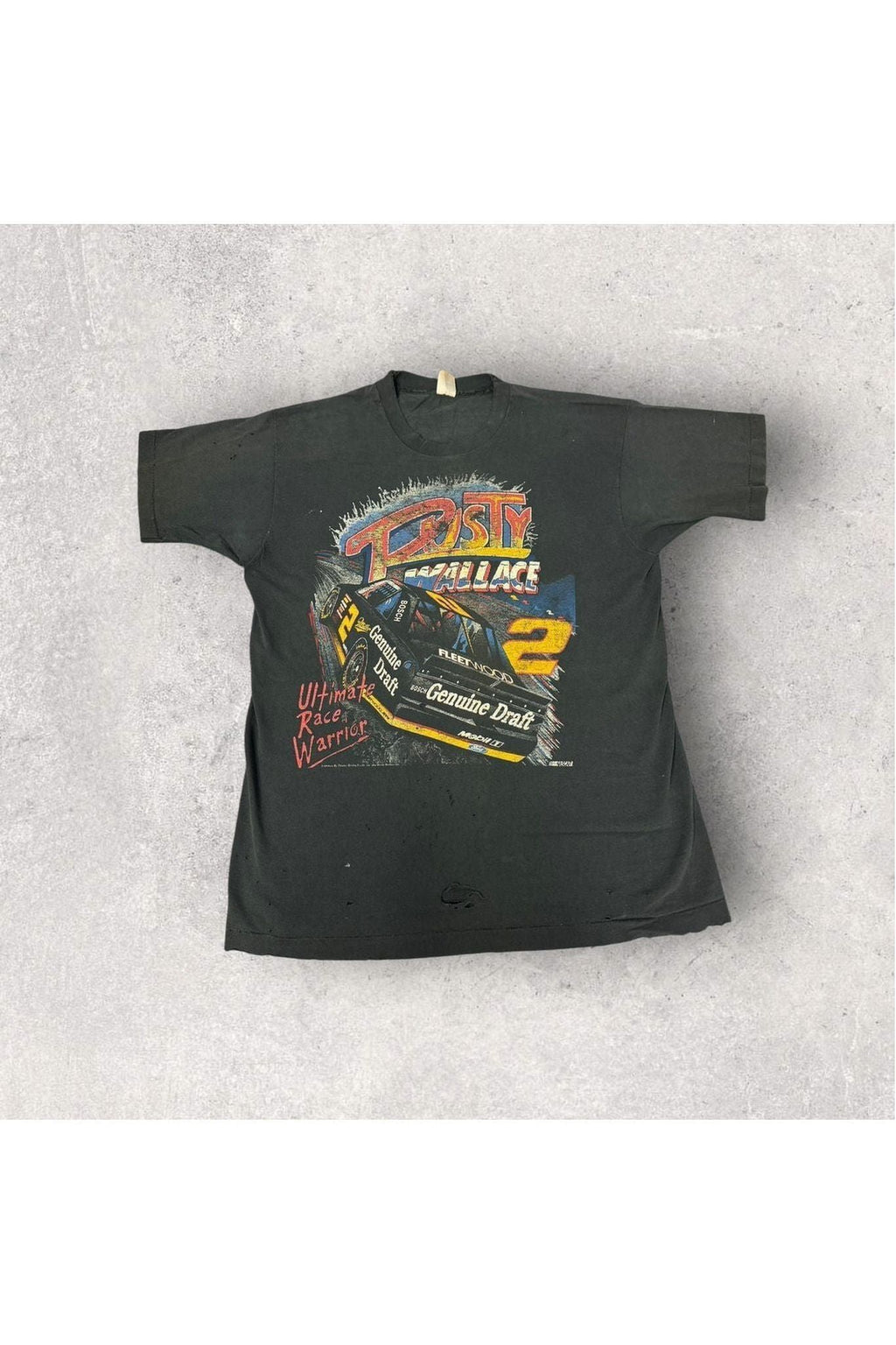Vintage 1995 Rusty Wallace Ultimate Race Warrior Winston Cub Schedule NASCAR Tee- XL