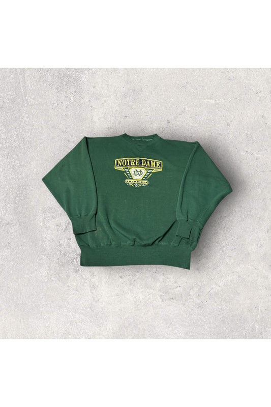 Vintage Midwest Embroidery Notre Dame Fighting Irish Embroidered Crewneck- XL