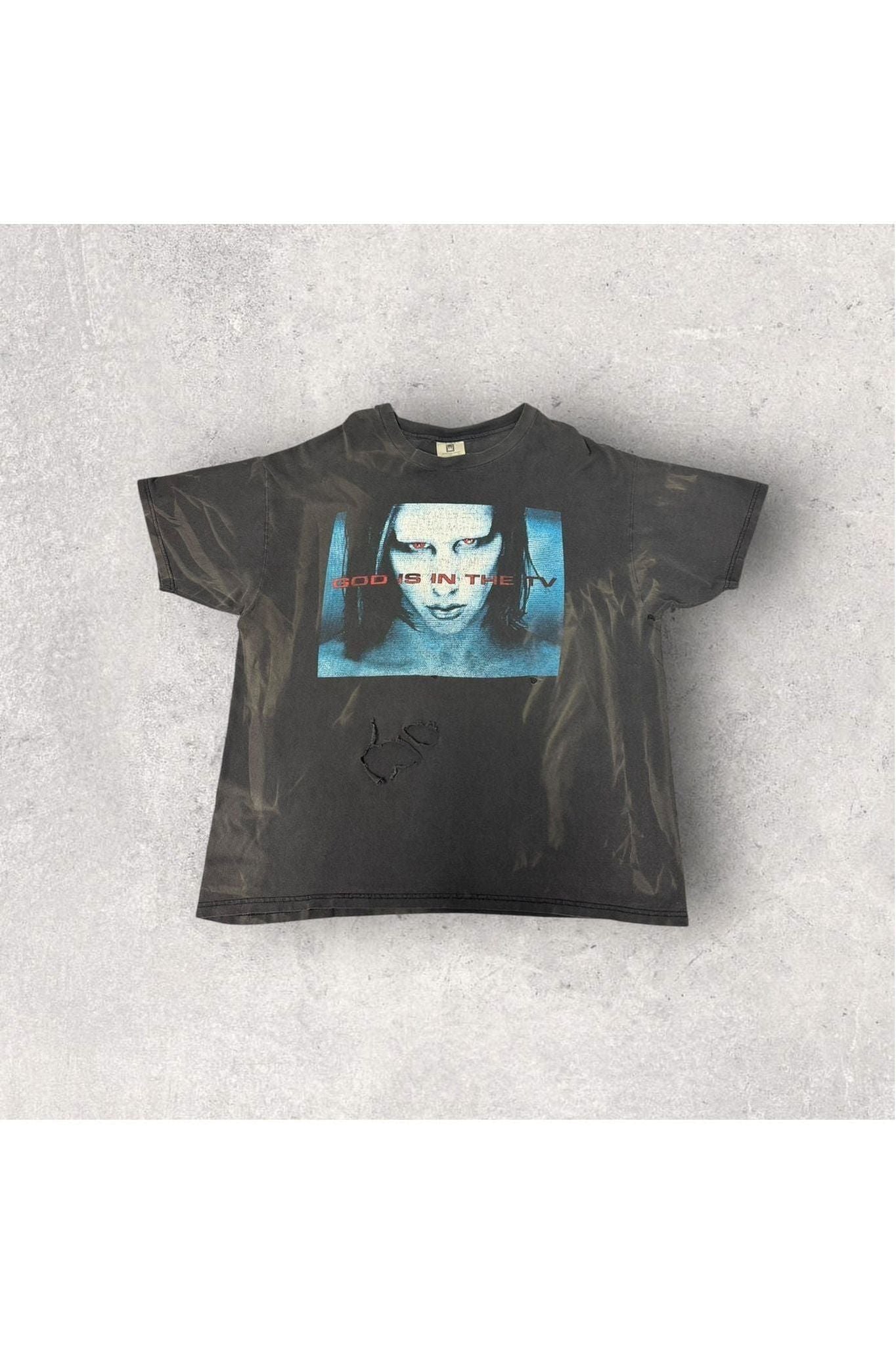 Vintage Winterland 1999 Marilyn Manson God Is In The TV Tee- XL