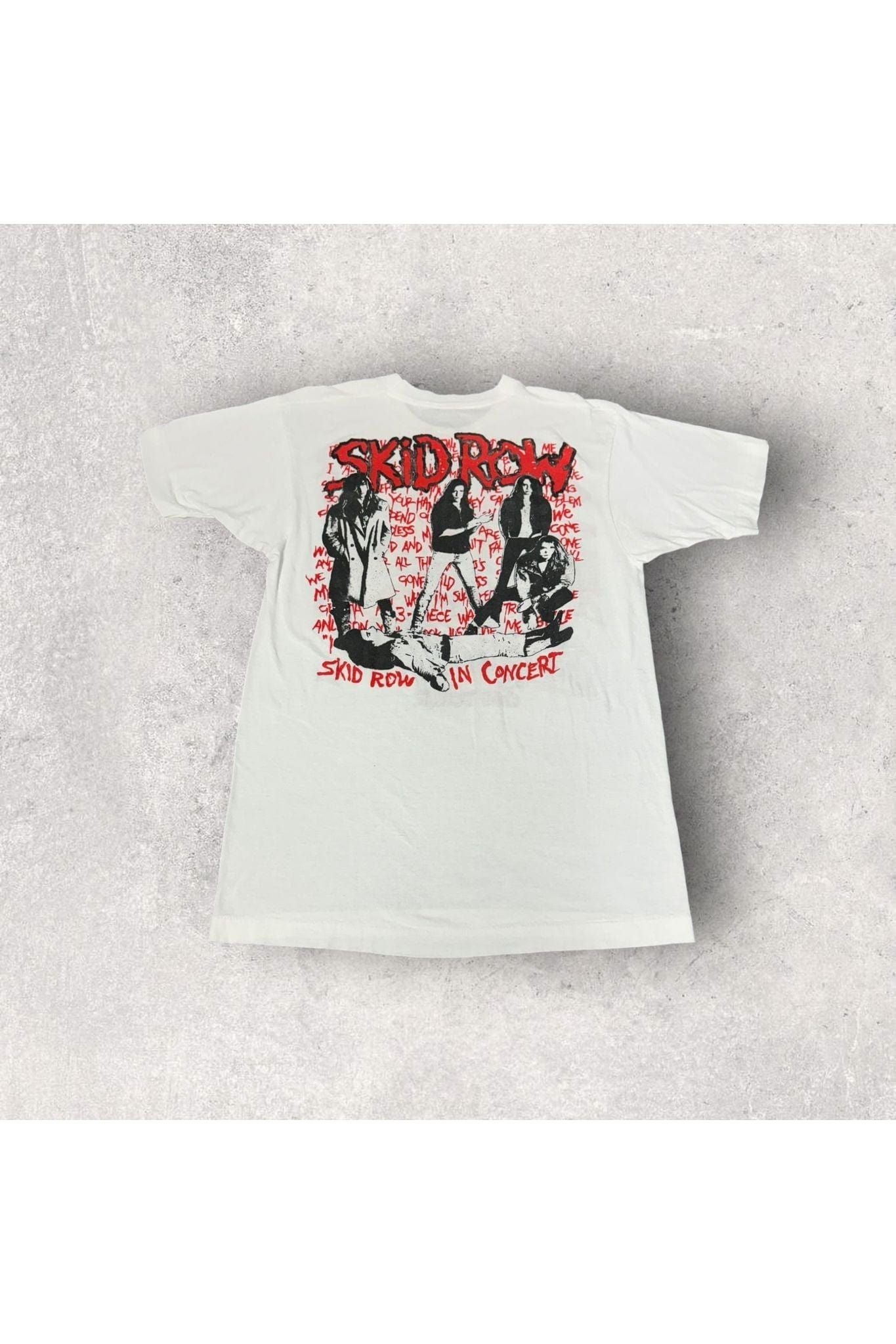 Vintage Single Stitch Skid Row On Tour Bootleg Concert Tee- L