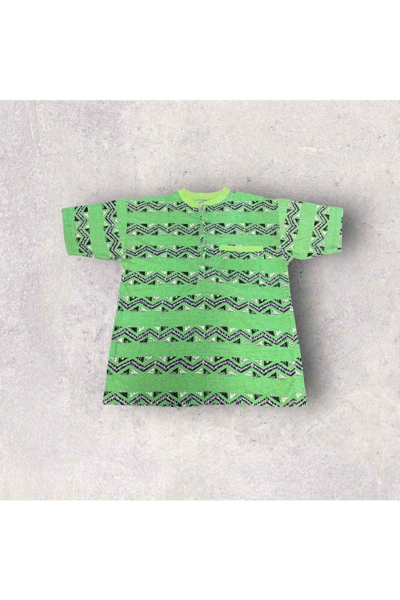 Vintage Hysteria 90s All Over Print Button Up Tee- XL