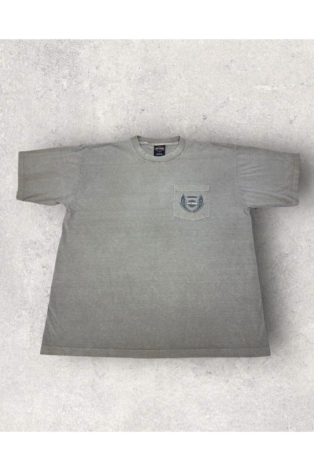 Vintage 2005 Jackson Hole Harley-Davidson Pocket Tee- L