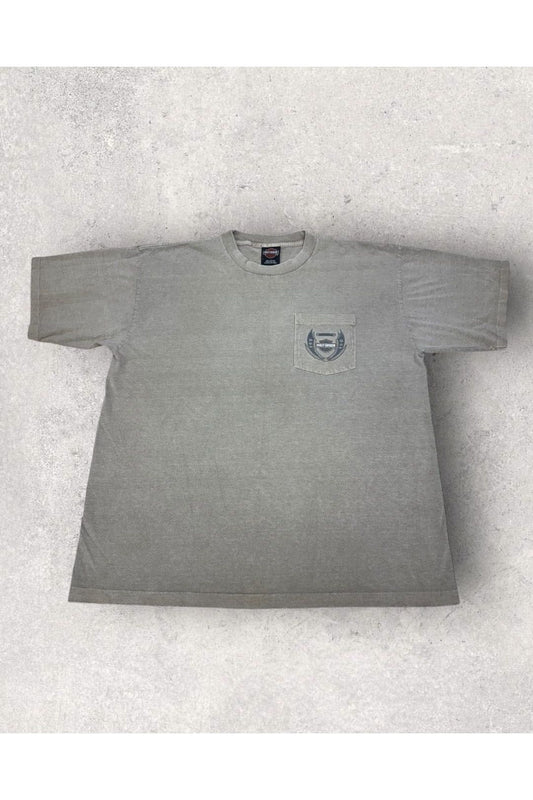 Vintage 2005 Jackson Hole Harley-Davidson Pocket Tee- L